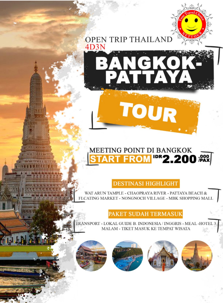 Nettour paket wisata Luar Negeri Bangkok Paataya